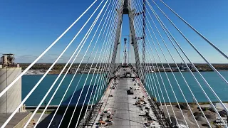Gordie Howe International Bridge Construction Site | DJI Mini Pro 4 Footage [4K]
