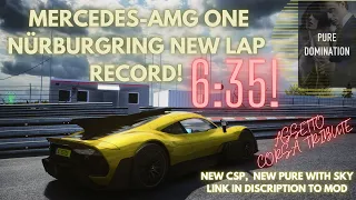 6:35! Mercedes-AMG ONE NÜRBURGRING LAP RECORD! Assetto Corsa Tribute (4k)