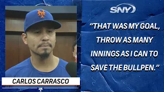 Carlos Carrasco talks about his outstanding performance as Mets complete sweep of Atlanta