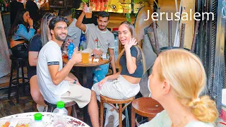 HOT FRIDAY IN JERUSALEM. These Street Musicians Drive Me Crazy. City Ambience