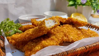 Crispy Chicken Strips with Corn Flakes By Leela's Kitchen