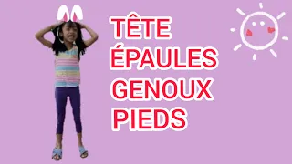 Tête, Épaulets, Genoux et Pieds| Head Shoulders Knees and Toes in French with Lyrics|Jassy Sassy