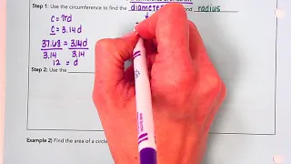 Finding Area Given Circumference Video