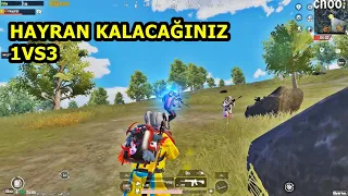 İŞTE HAYRAN KALACAĞINIZ O 1VS3 ! SOLO VS SQUAD PUBG MOBİLE