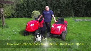 RL - 84 H a RL - 102 H srovnání zahradních traktůrků