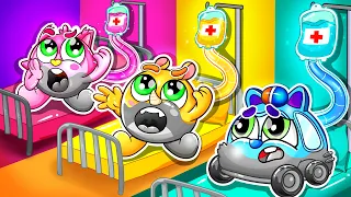 Oh No! Where Is My Pretty Color?😭Fine My Color Song🚓🚌🚗🚑+More Nursery Rhymes by Cars & Play