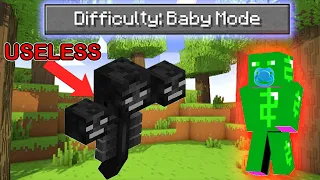 I Beat Minecraft on "Baby Mode" difficulty....