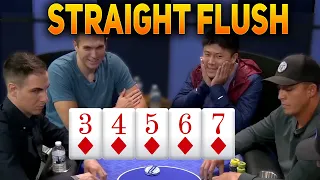 Poker Player Hits STRAIGHT FLUSH And Doesn’t Even Show It?!