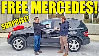 I Fixed Up & Surprised A Marine Veteran With A Free Mercedes SUV & Cash For Christmas!