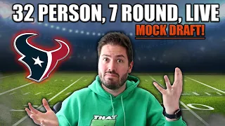 LIVE 7-Round Mock Draft With 32 Other NFL Analysts (Houston Texans