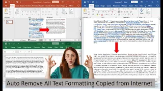 Auto Remove All Text Formatting Copied from Internet for MS Word, Excel & PPT