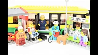 Lego City Bus Station 60154 Stop Motion, Speed Build & Review!