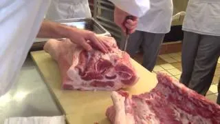 Breaking down a pig