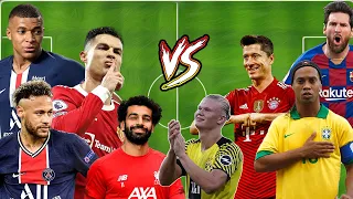 Ronaldinho vs Ronaldo vs Haaland vs Messi vs Lewandowski vs Mbappe vs Neymar vs Salah