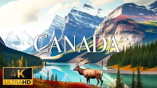 FLYING OVER CANADA (4K Video UHD) - Relaxing Music With Beautiful Nature Film For Stress Relief
