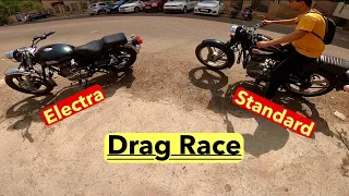 Bullet Standard 350 Vs Electra 350 Drag Race || Yeh Umeed Nahi Thi 🤭