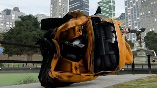 In traffic at a speed of 9999999, can you even get INTO a taxi?! - GTA4