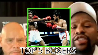 Floyd Mayweather & Fat Joe Debate how great Roberto Duran was & Top 5 greatest Boxers w/ Highlight