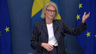 Pressträff med finansminister Elisabeth Svantesson om ny ekonomisk prognos