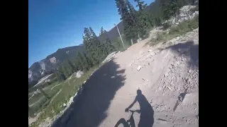 Stevens Pass bike park rock crusher run 2022