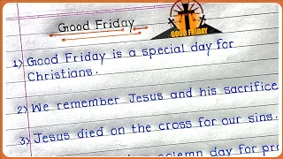 10 Lines On Good Friday In English|| Good Friday Best 10 Lines||