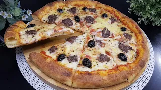 You won't buy pizza again after this video! Homemade pizza, quick dough in 10 minutes