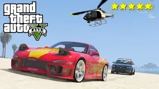 GTA 5 - ECHAPPER A 5 ETOILES AVEC LES VOITURES DE FAST & FURIOUS