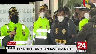 Callao: PNP desarticuló nueve bandas criminales