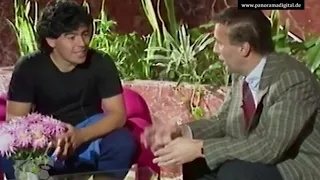 Weltmeister Diego Maradona im exklusiven Pokal-Spezial-Interview mit Gottfried Weise, Saison 1988/89