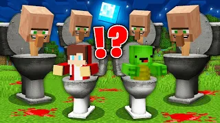 JJ and Mikey Attack SKIBIDI TOILET in Minecraft Horror Challenge (Maizen Mizen Mazien) Parody