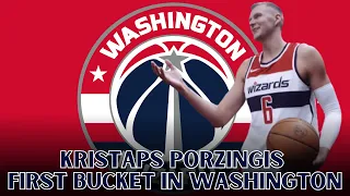 Kristaps Porzingis first bucket in Washington