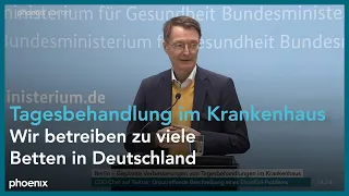 Pressekonfernez mit Karl Lauterbach zur Tagesbehandlung im Krankenhaus am 27.09.22