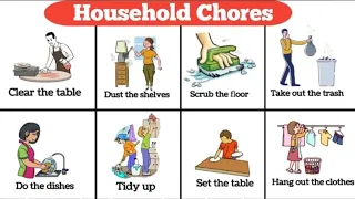 25+ household chores | household in english | household vocabulary | घरेलू काम अंग्रेजी में   #5
