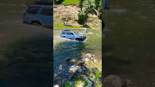 River crossing in Azad Kashmir Tao Bat 4x4 Toyota surf