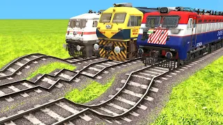 3 TRAINS FULL SPEED RUNNING ON RISKY RAILWAY TRACKS | Most Dangerous Crossing | Train Simulator