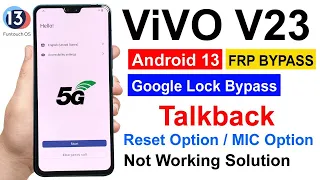 Vivo V23 FRP Bypass Android 13 | Vivo V2130 FRP Unlock Android 13 | Vivo V23 Google Account Bypass |