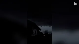 February tornado forms near Evansville Wisconsin