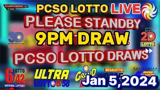 PCSO LIVE LOTTO 9PM DRAW JANUARY 5, 2024