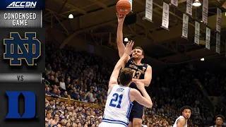 Notre Dame vs. Duke Condensed Game | ACC Basketball 2019-20