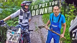 Angry Man Attack Dirt Bikers - Riders VS Hillbilly 2018
