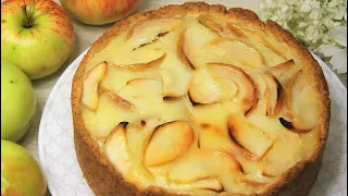 Цветаевский яблочный пирог Самый нежный и вкусный ПИРОГ ИЗ ЯБЛОК со сметанной заливкой