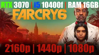 Far Cry 6 - RTX 3070 & i5 10400f | 2160p | 1440p | 1080p | Ultra Settings