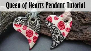 Polymer Clay Project Tutorial: Queen of Hearts Pendant Tutorial