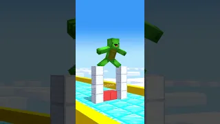 CARGO SKATES RUN CHALLENGE with MIKEY - MAIZEN Minecraft Animation #shorts