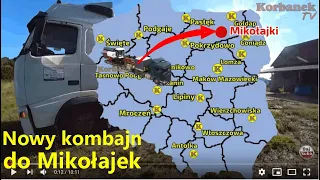Robert wiezie nowy kombajn Rostselmash NOVA 330 od Korbanek 👉do Mikołajek na Mazurach.