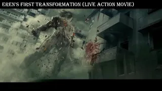 Eren's first transformation (live action movie) or (anime)