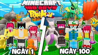 NGÁO TÓM TẮT 100 NGÀY PIXELMON ĐẠI CHIẾN SINH TỐ TEAM CÙNG HIHA VÀ NGƯỜI YÊU TRONG MINECARFT 😤😡