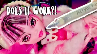 Customizing dolls with MARKERS?! Adding details to Monster High shoes :)