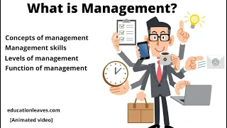 What is management? Concept of Management, Levels of management  (animated video)