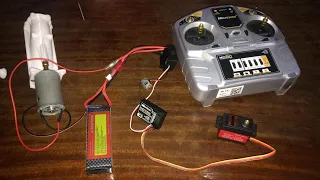 Testing Remote controller 6 channel (Microzone)with servo 20kg ,Esc60A